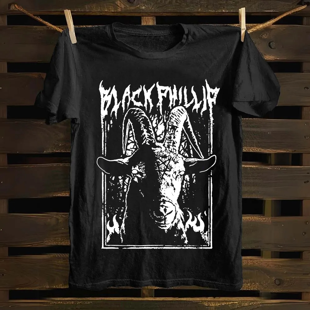 Unisex Vintage The Witch Black Phillip cotton T-Shirt