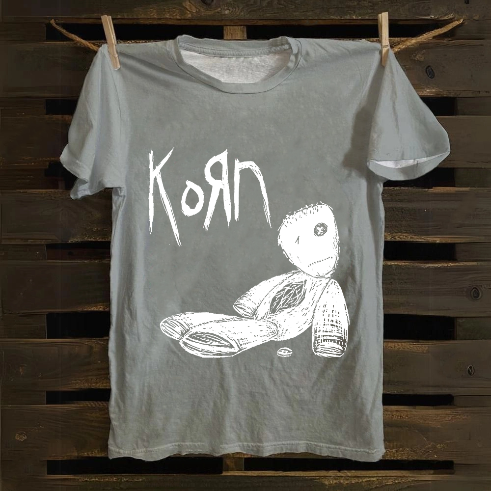Unisex Vintage Korn Metal Band  cotton T-Shirt