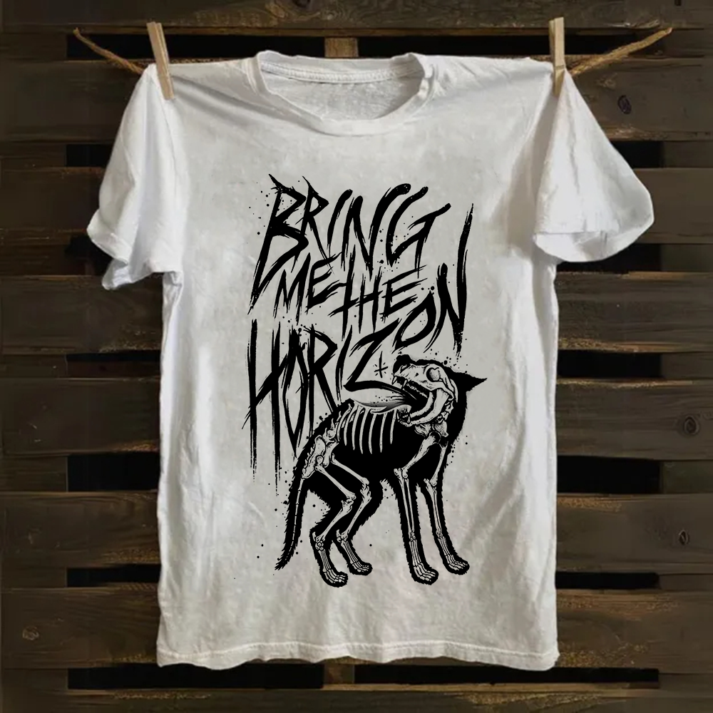 Unisex Vintage Bring Me the Horizon Rock Band cotton T-Shirt