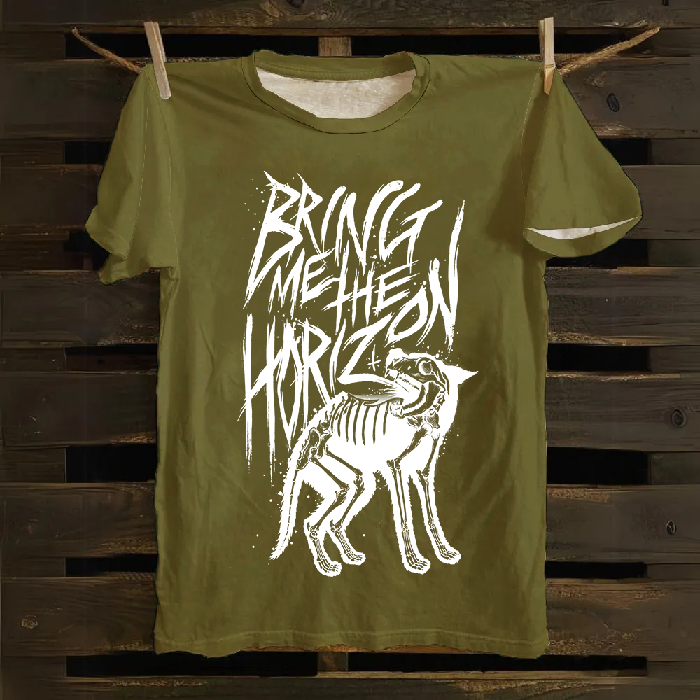 Unisex Vintage Bring Me the Horizon Rock Band cotton T-Shirt