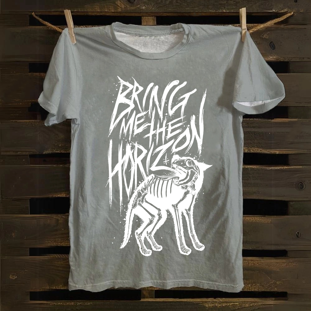 Unisex Vintage Bring Me the Horizon Rock Band cotton T-Shirt