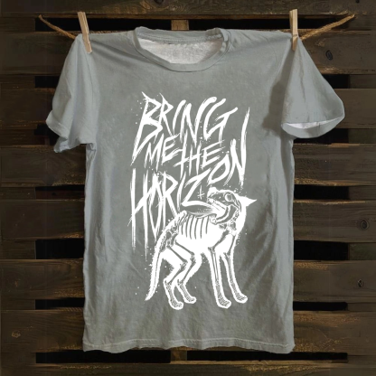 Unisex Vintage Bring Me the Horizon Rock Band cotton T-Shirt