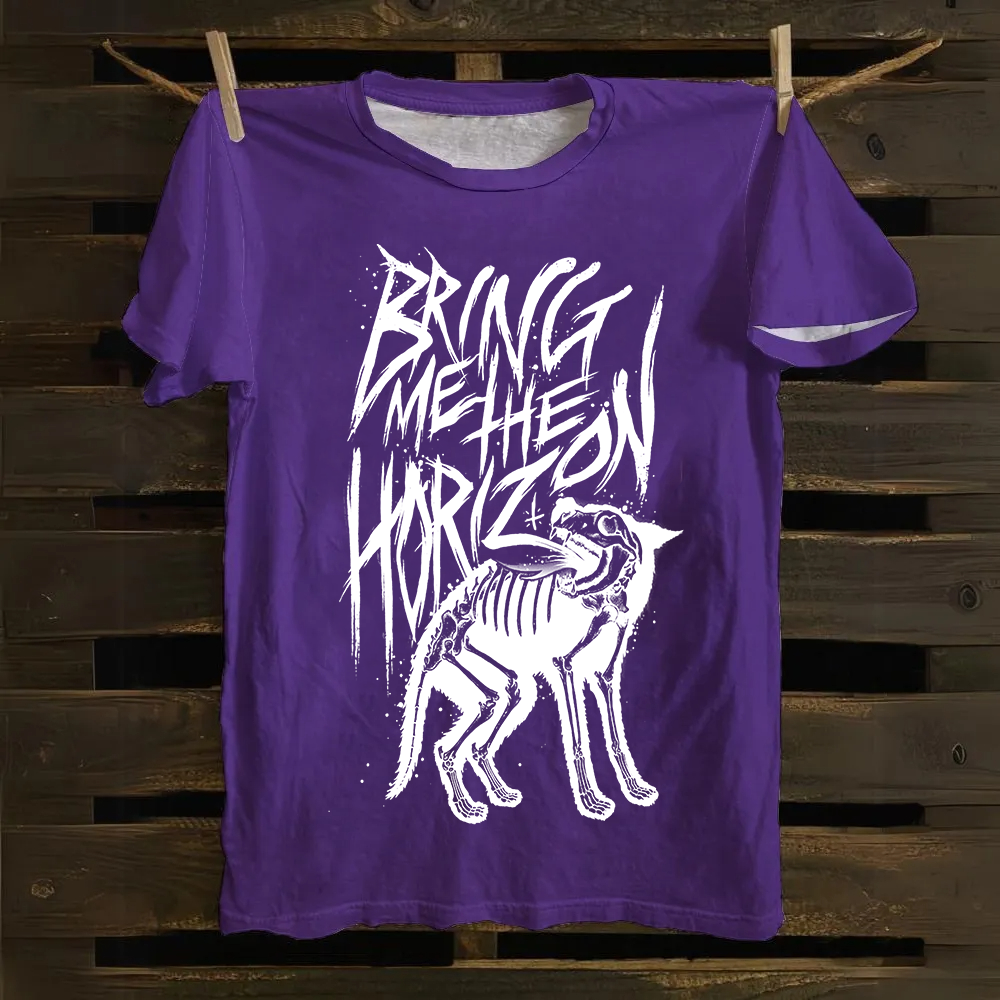 Unisex Vintage Bring Me the Horizon Rock Band cotton T-Shirt