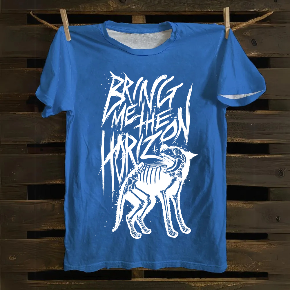 Unisex Vintage Bring Me the Horizon Rock Band cotton T-Shirt