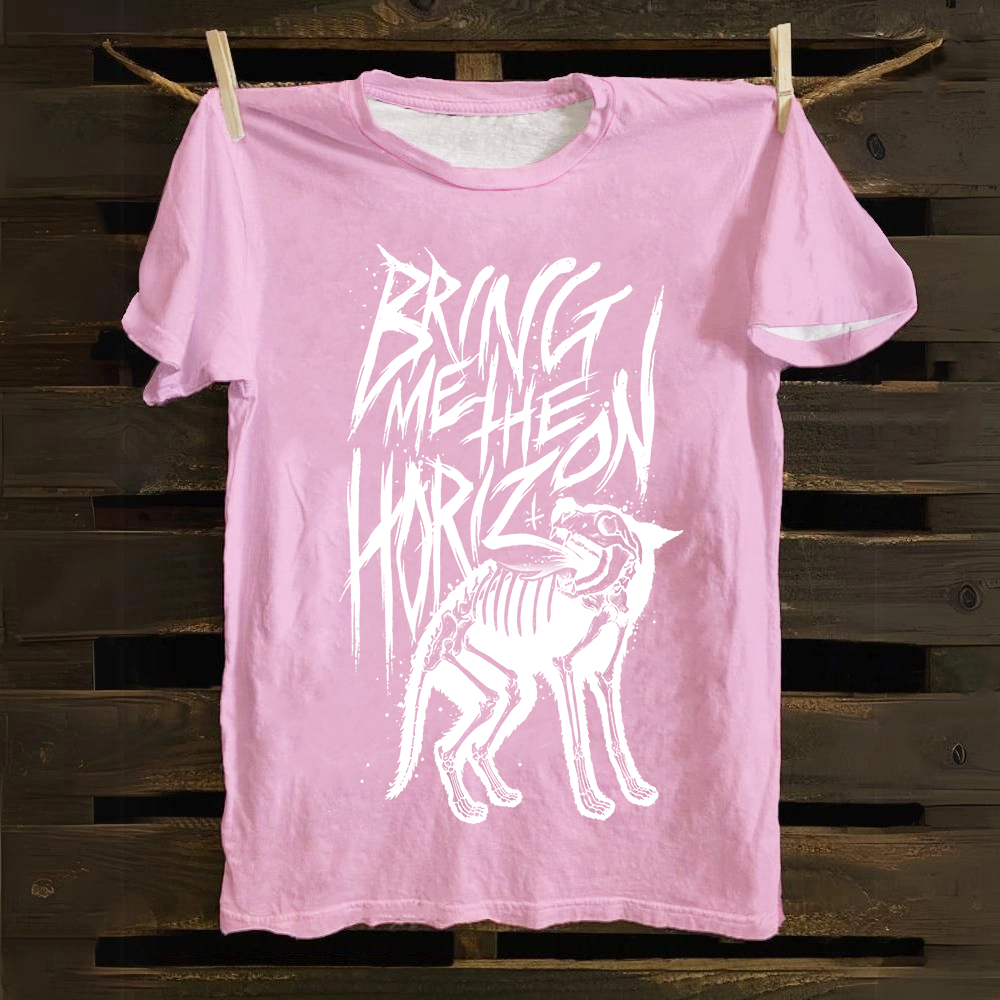 Unisex Vintage Bring Me the Horizon Rock Band cotton T-Shirt