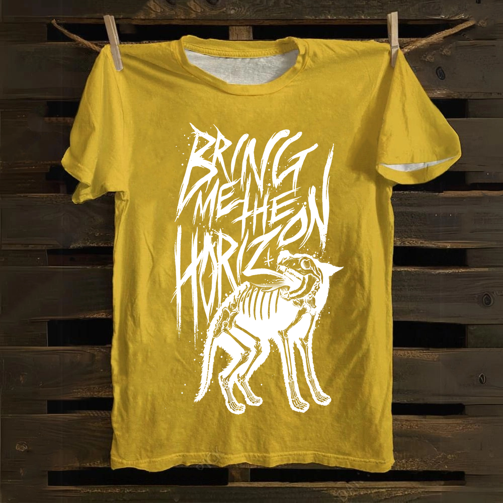 Unisex Vintage Bring Me the Horizon Rock Band cotton T-Shirt
