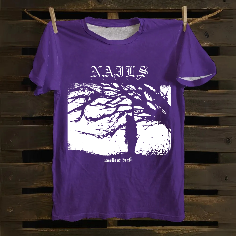 Nails Band Unsilent Death Vintage cotton T-Shirt