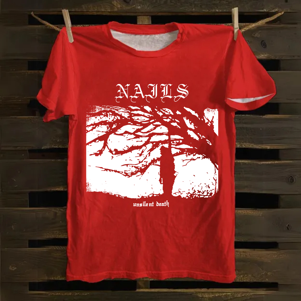 Nails Band Unsilent Death Vintage cotton T-Shirt
