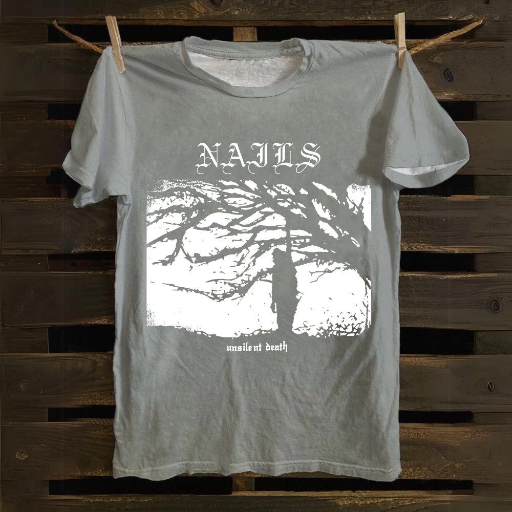 Nails Band Unsilent Death Vintage cotton T-Shirt