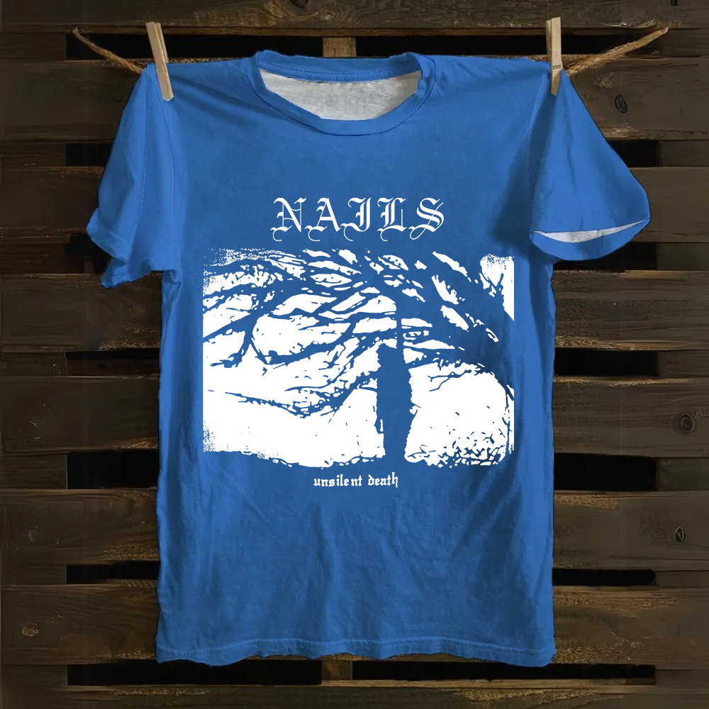 Nails Band Unsilent Death Vintage cotton T-Shirt