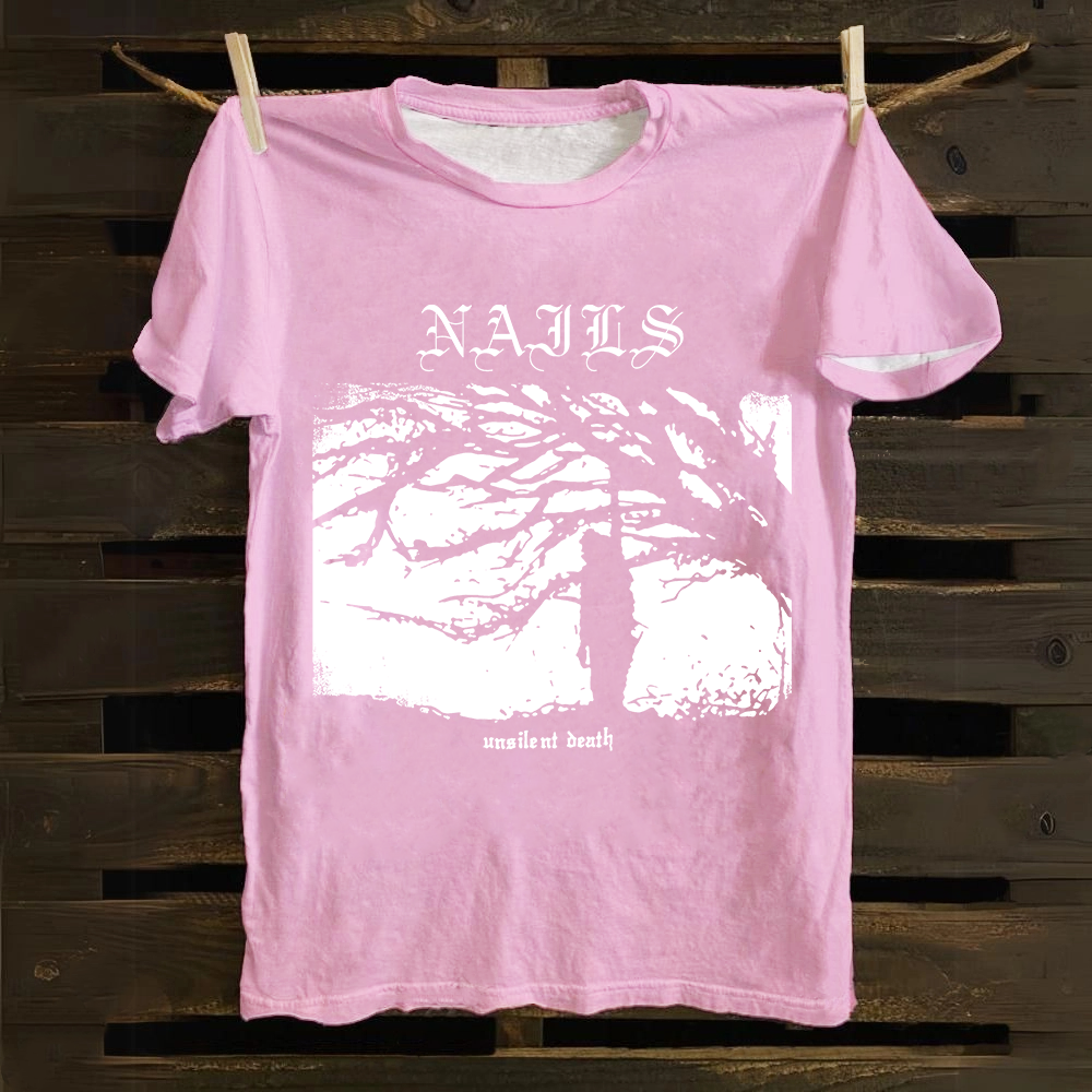 Nails Band Unsilent Death Vintage cotton T-Shirt