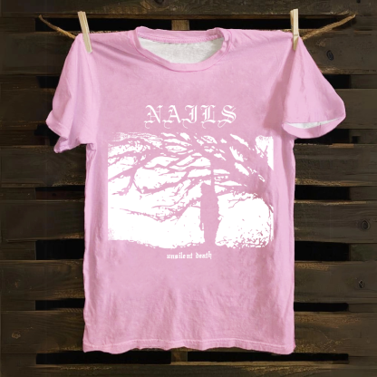 Nails Band Unsilent Death Vintage cotton T-Shirt