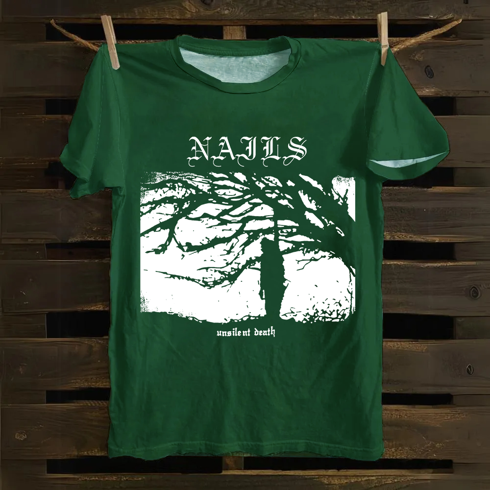 Nails Band Unsilent Death Vintage cotton T-Shirt