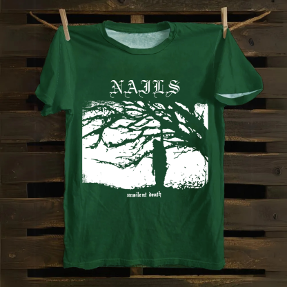 Nails Band Unsilent Death Vintage cotton T-Shirt