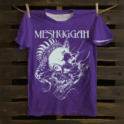Unisex Vintage Meshuggah Metal Band cotton T-Shirt