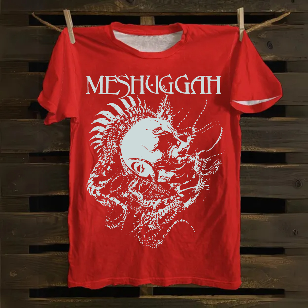 Unisex Vintage Meshuggah Metal Band cotton T-Shirt