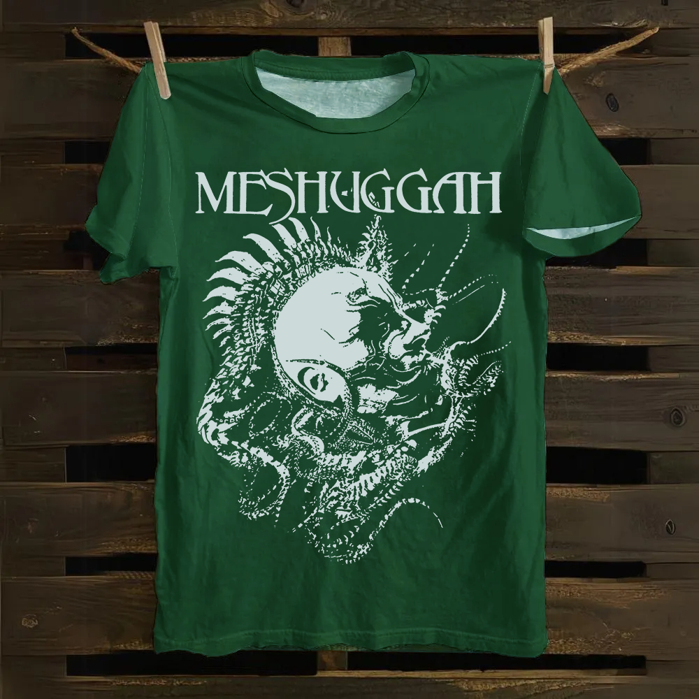 Unisex Vintage Meshuggah Metal Band cotton T-Shirt