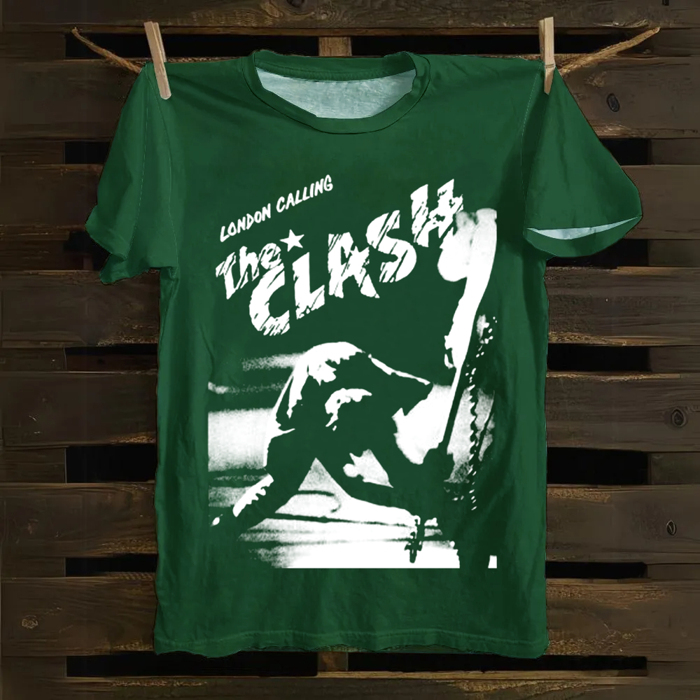 Vintage The Clash Punk Band  cotton T-Shirt