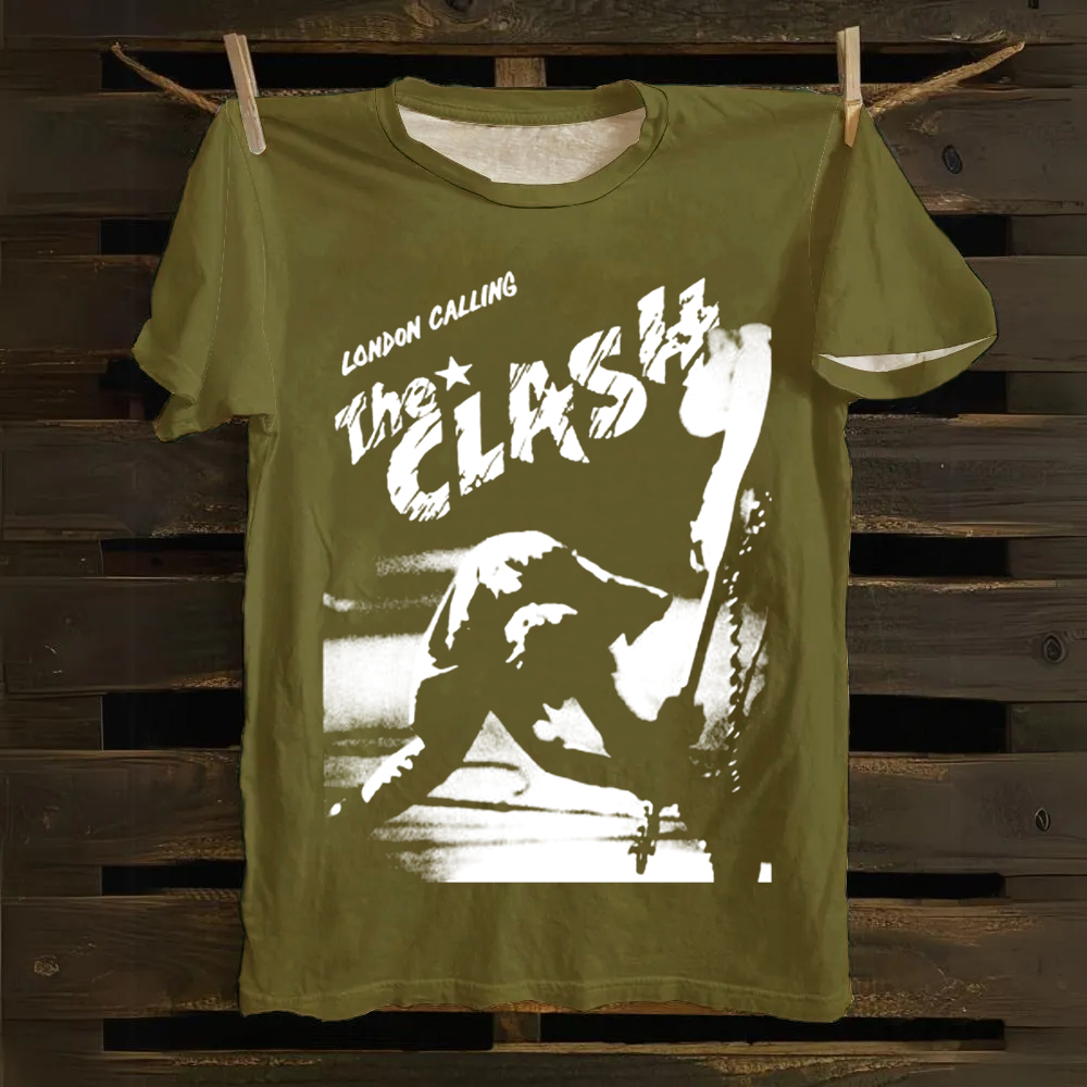 Vintage The Clash Punk Band  cotton T-Shirt