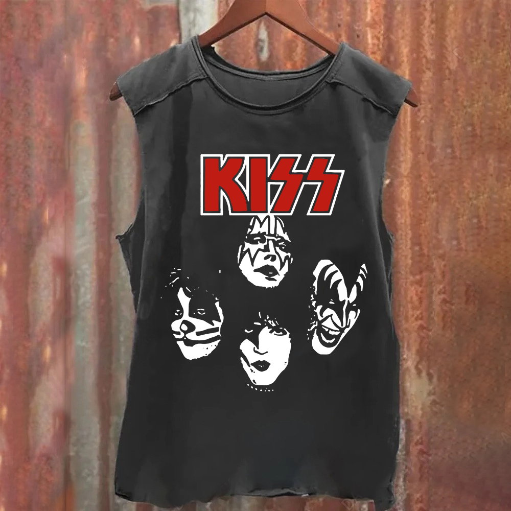 Unisex Kiss Rock Heavy Metal Band tank Top