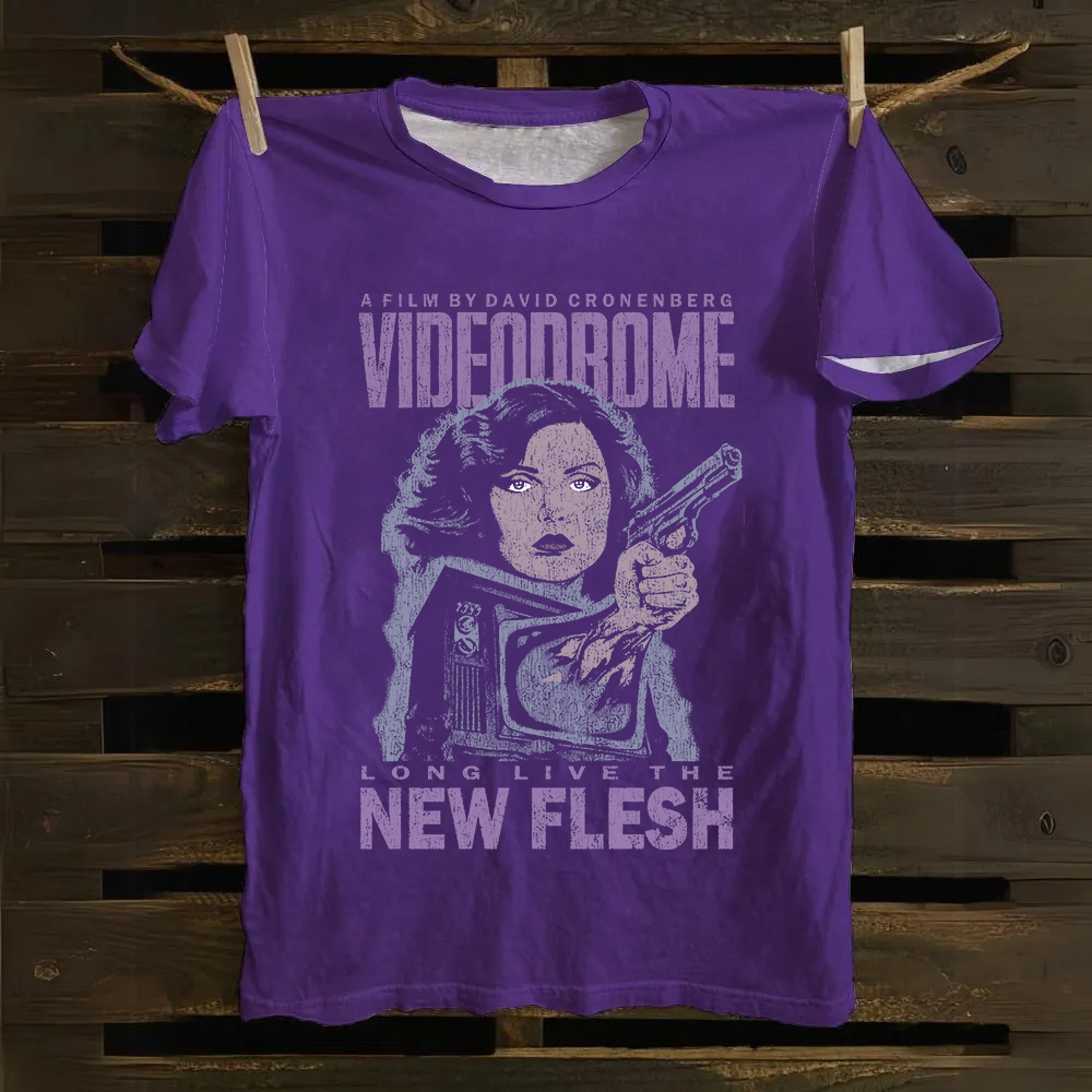 Unisex Vintage Videodrome cotton T-Shirt