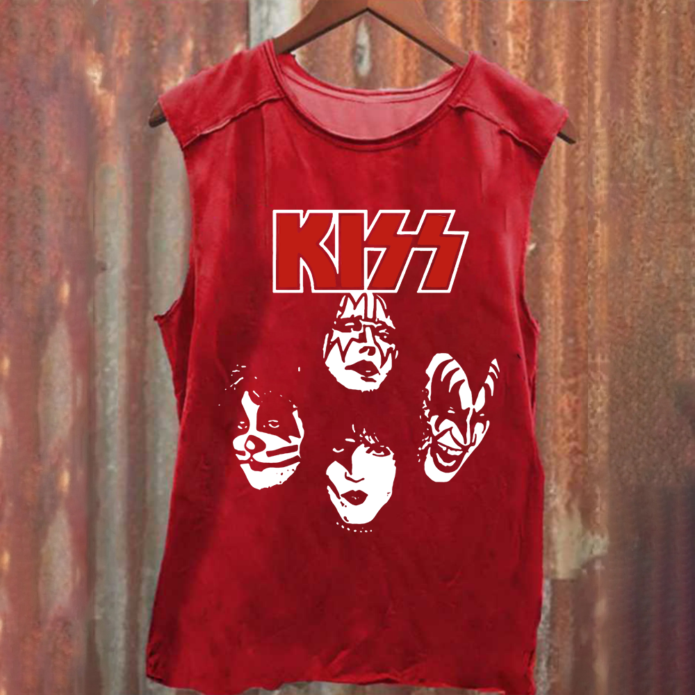 Unisex Kiss Rock Heavy Metal Band tank Top