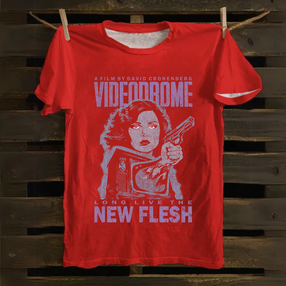 Unisex Vintage Videodrome cotton T-Shirt