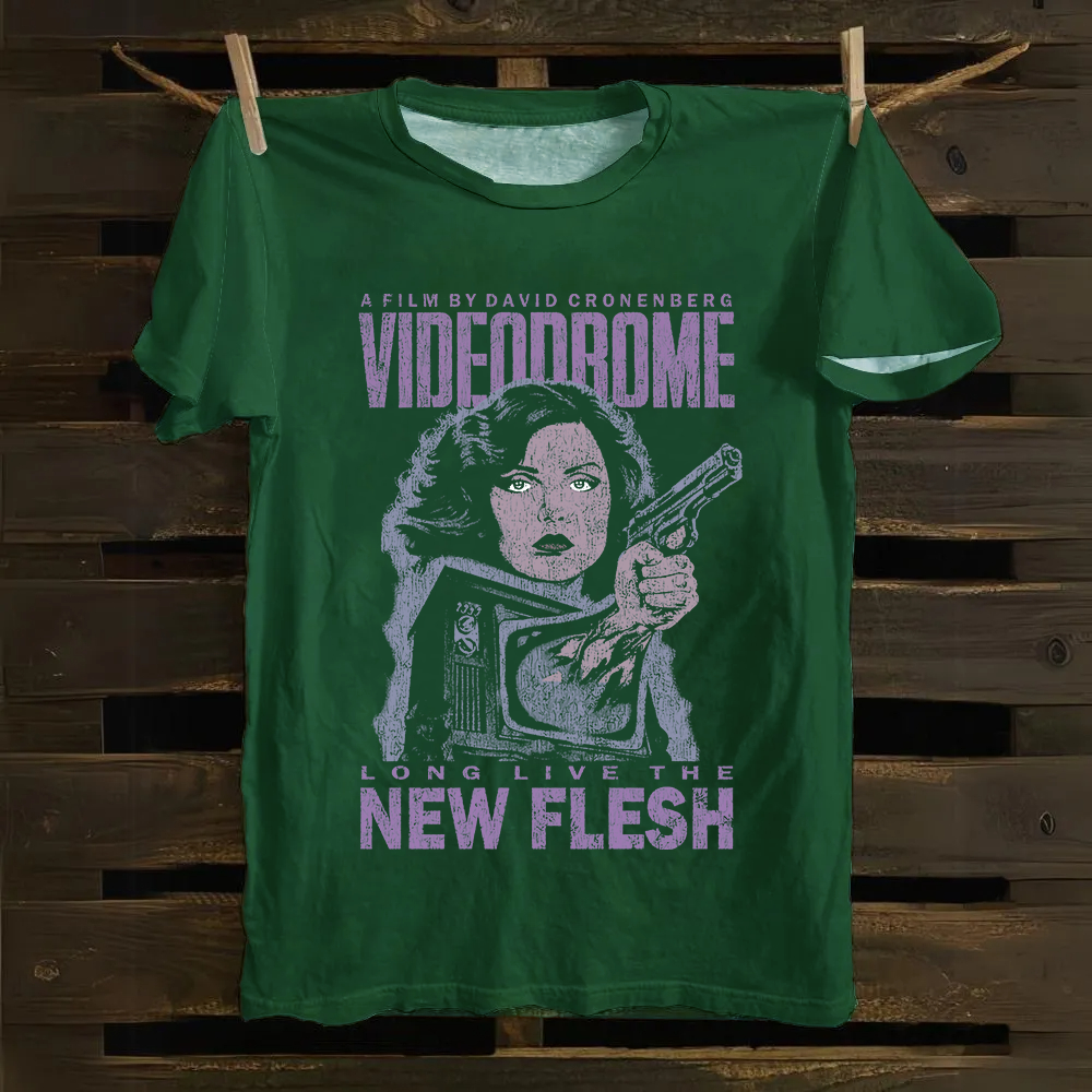 Unisex Vintage Videodrome cotton T-Shirt