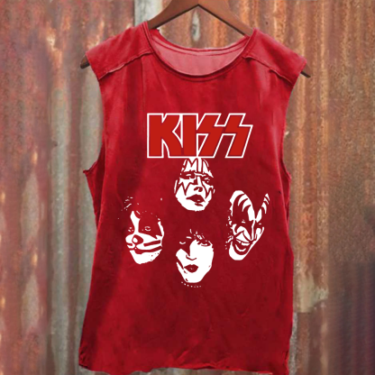 Unisex Kiss Rock Heavy Metal Band tank Top