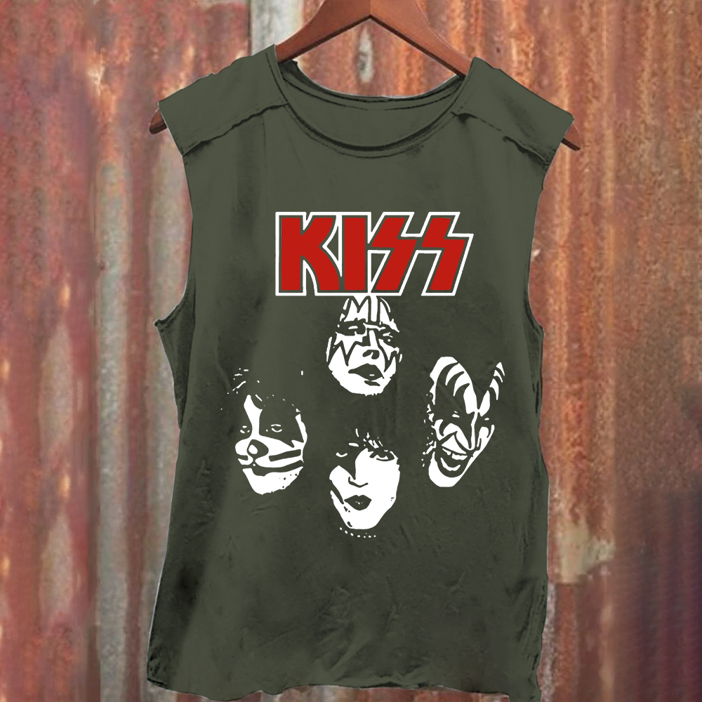 Unisex Kiss Rock Heavy Metal Band tank Top