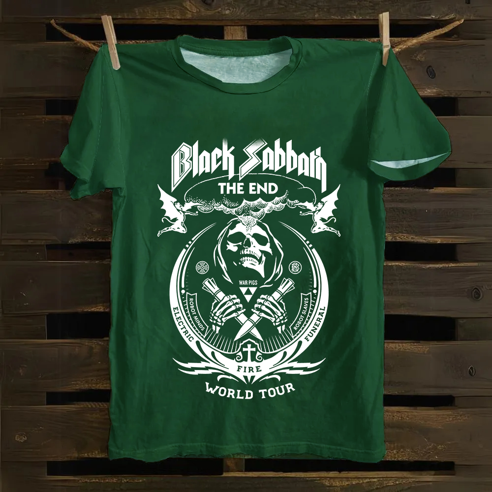 Unisex Vintage Black Sabbath cotton T-Shirt