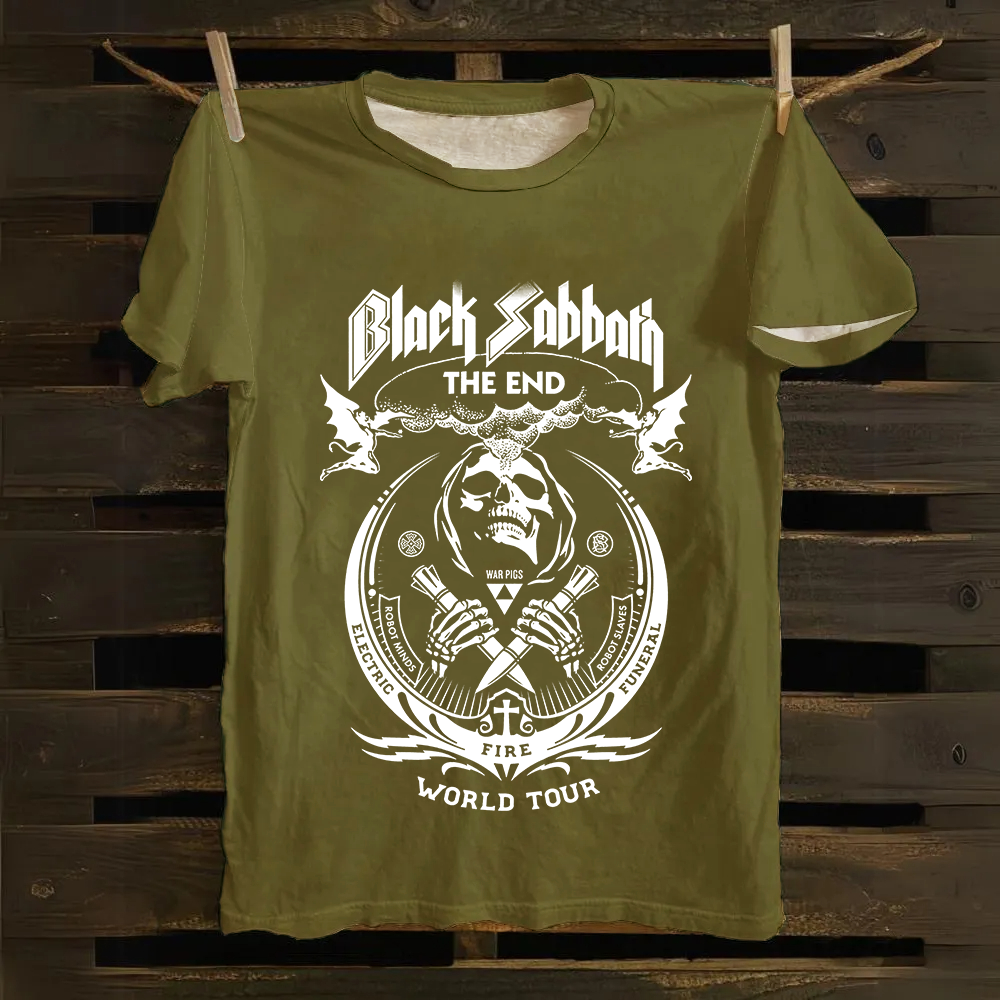 Unisex Vintage Black Sabbath cotton T-Shirt