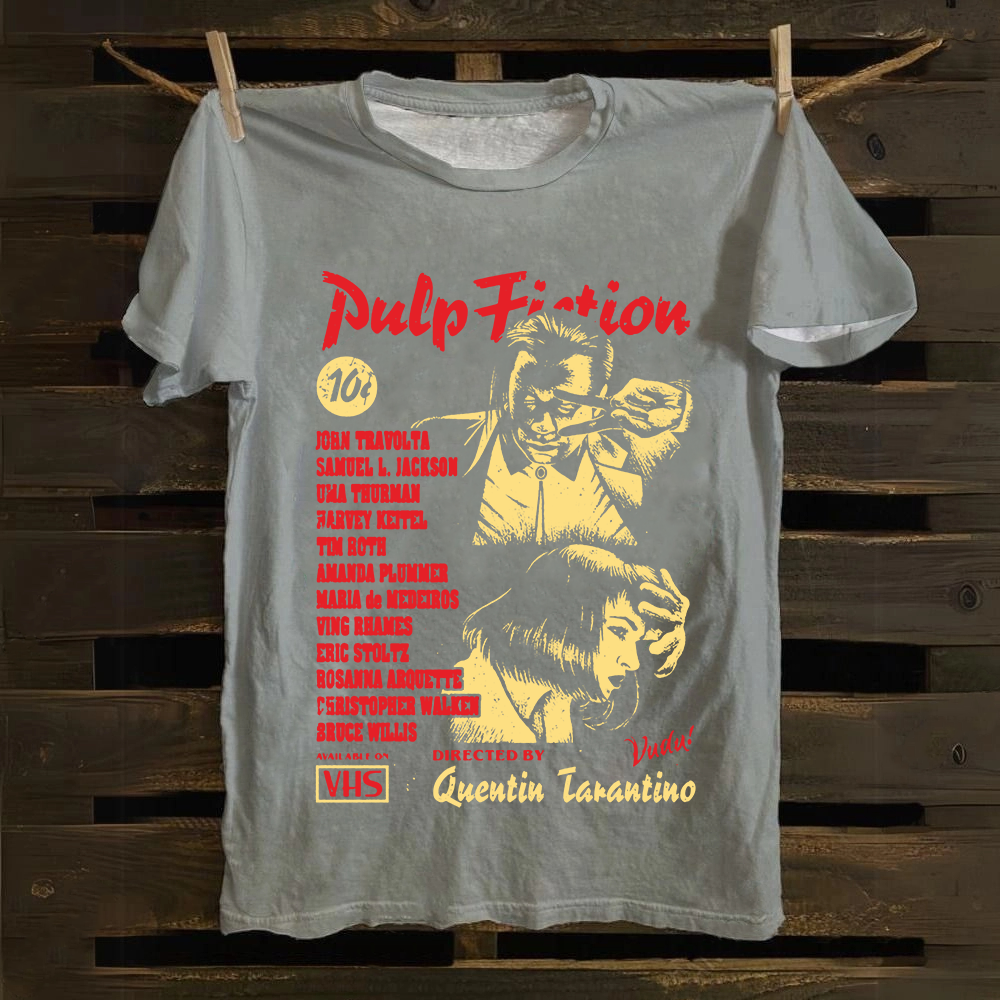 Unisex Pulp Fiction Mia & Vincent Classic  cotton T-Shirt