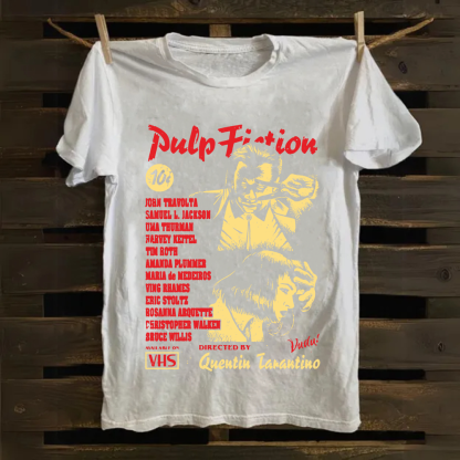 Unisex Pulp Fiction Mia & Vincent Classic  cotton T-Shirt
