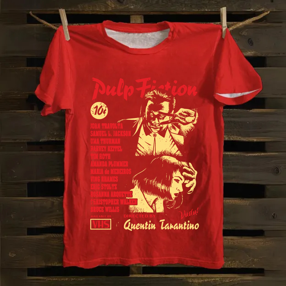 Unisex Pulp Fiction Mia & Vincent Classic  cotton T-Shirt