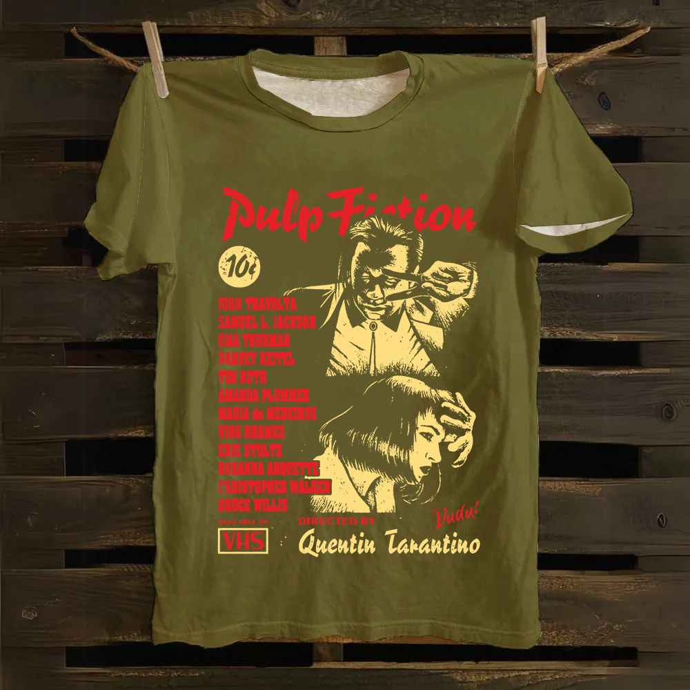Unisex Pulp Fiction Mia & Vincent Classic  cotton T-Shirt