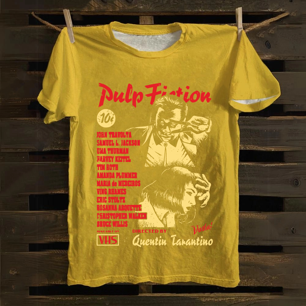 Unisex Pulp Fiction Mia & Vincent Classic  cotton T-Shirt