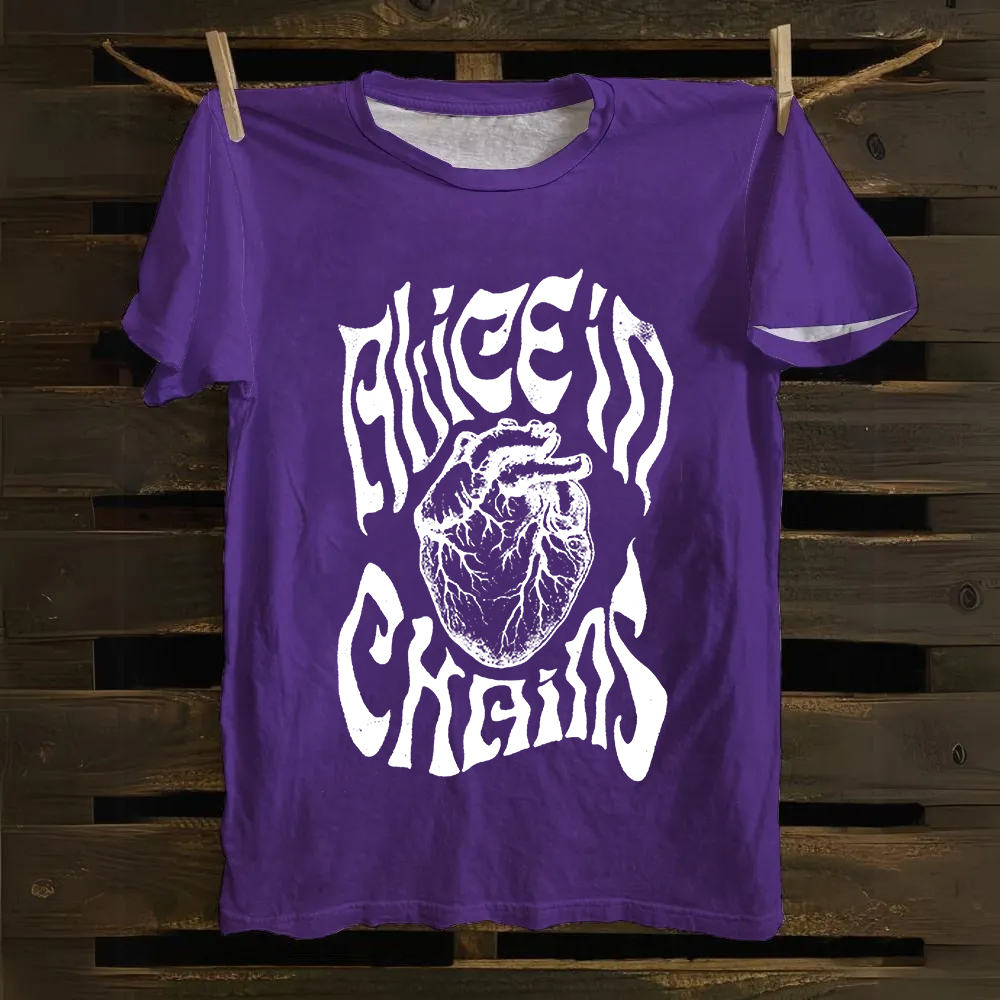 Unisex Vintage Alice in Chains cotton T-Shirt