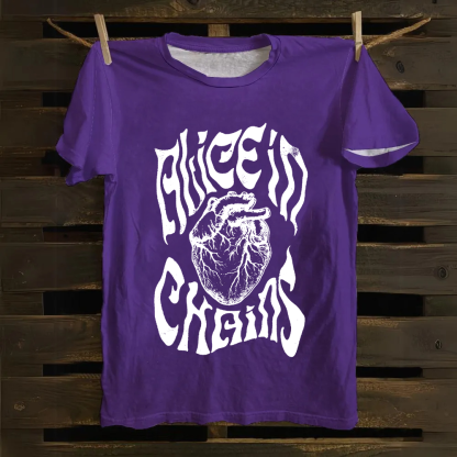 Unisex Vintage Alice in Chains cotton T-Shirt