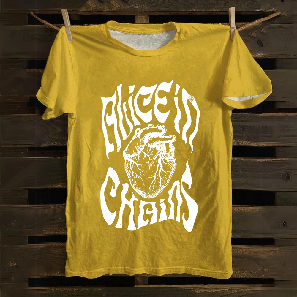 Unisex Vintage Alice in Chains cotton T-Shirt