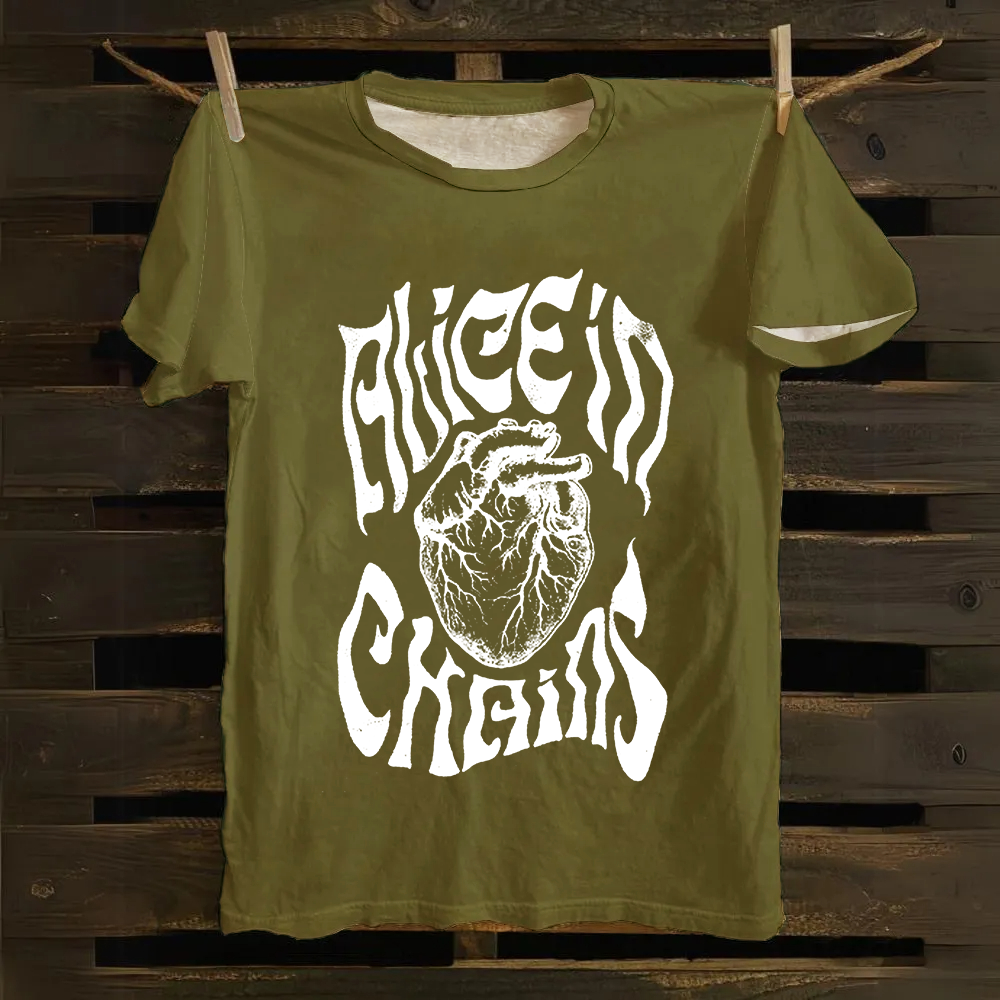 Unisex Vintage Alice in Chains cotton T-Shirt