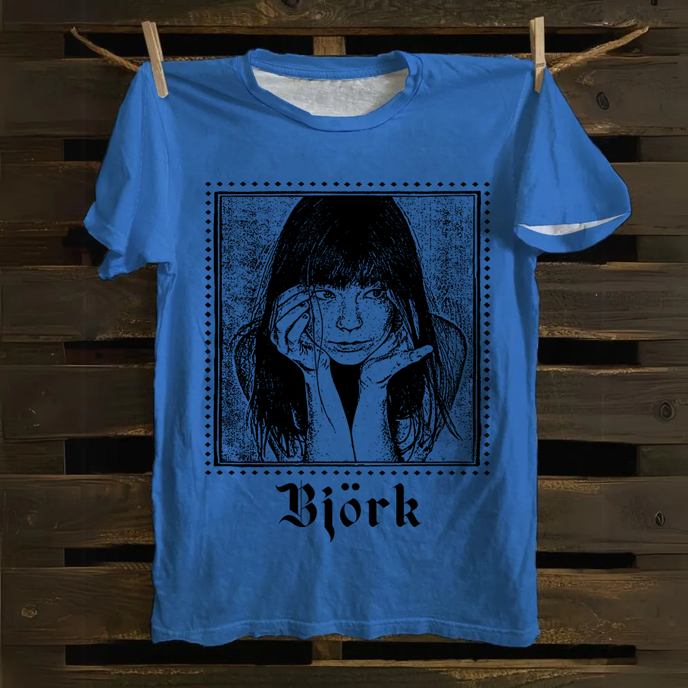 Bj?rk Singer Vintage cotton T-Shirt