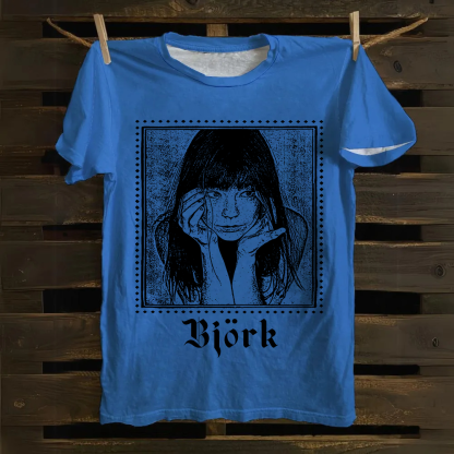 Bj?rk Singer Vintage cotton T-Shirt