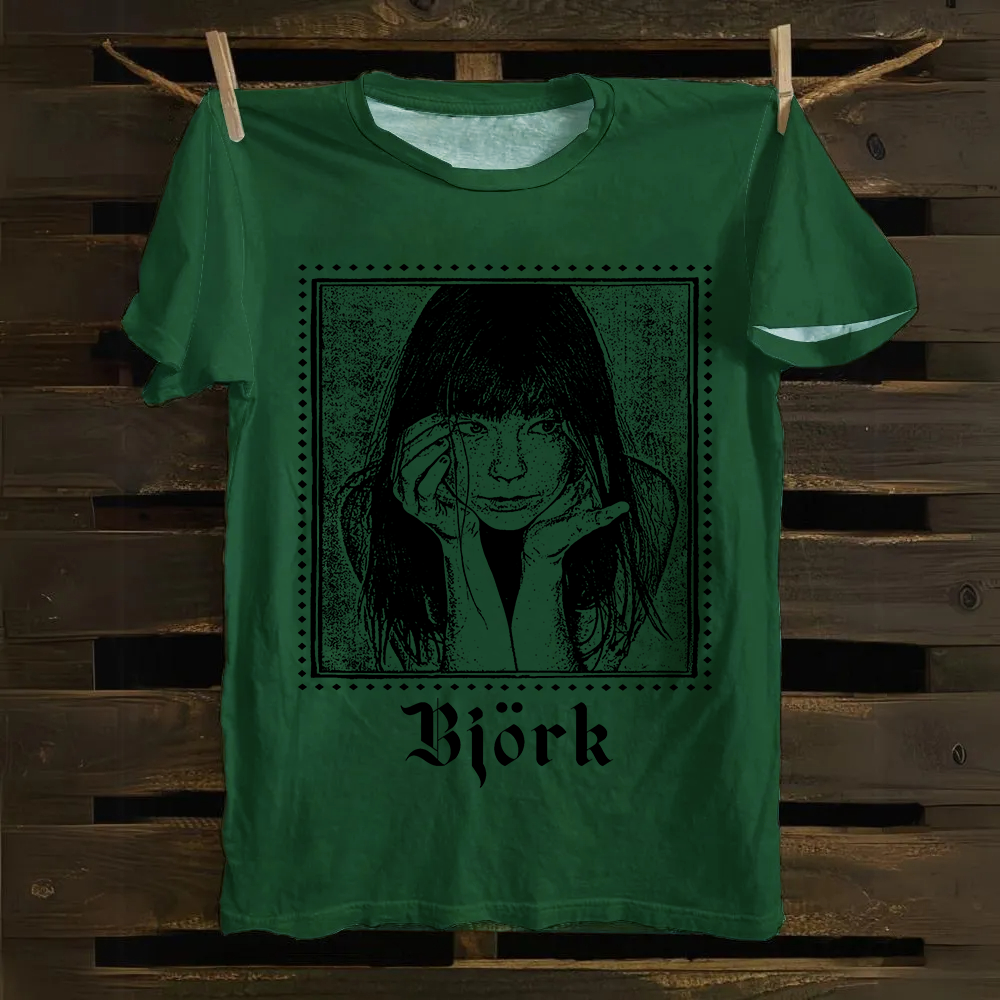 Bj?rk Singer Vintage cotton T-Shirt