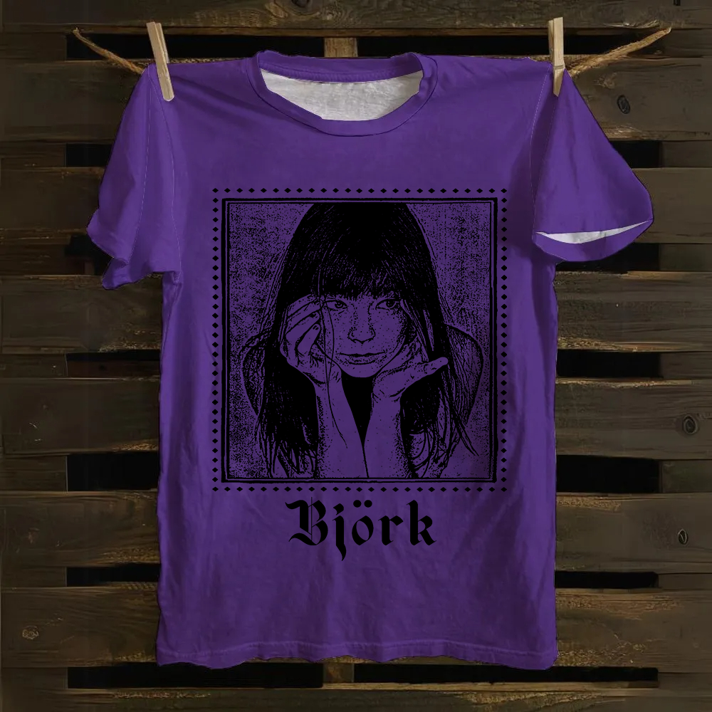 Bj?rk Singer Vintage cotton T-Shirt