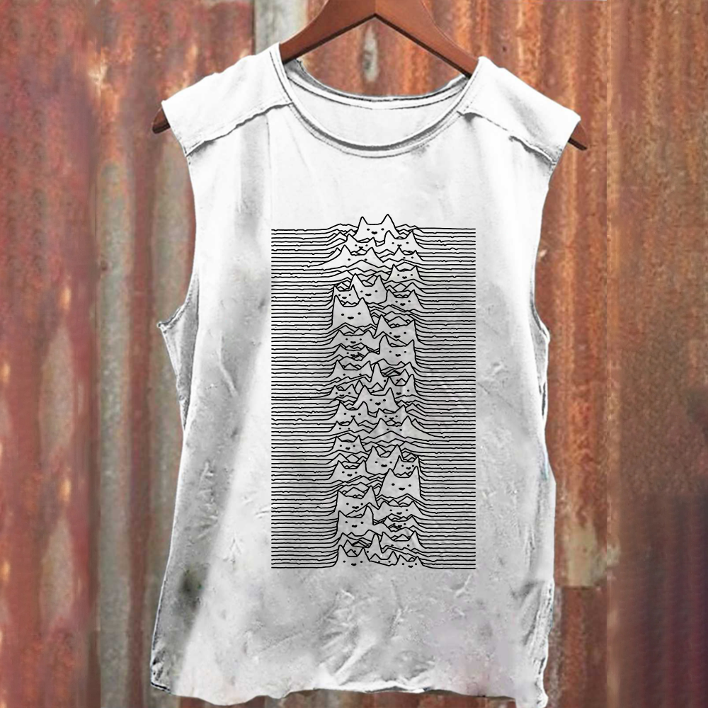 Unisex Vintage Joy division Cat tank Top