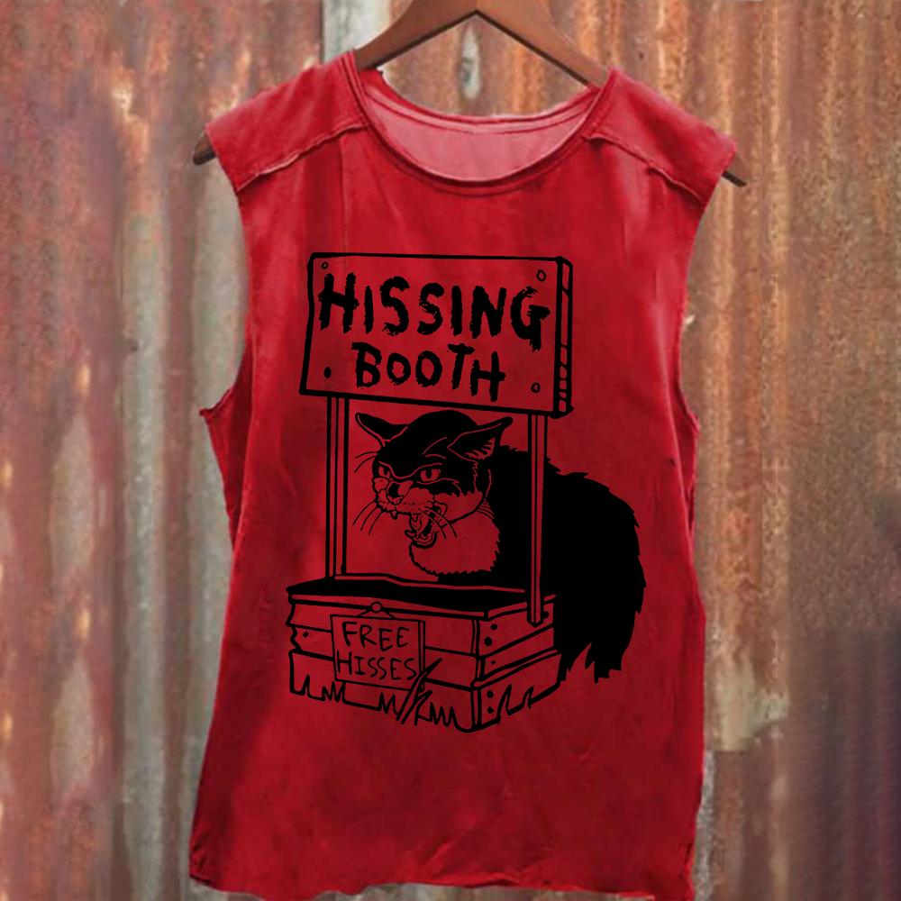 Unisex Cat pattern print Tank Top