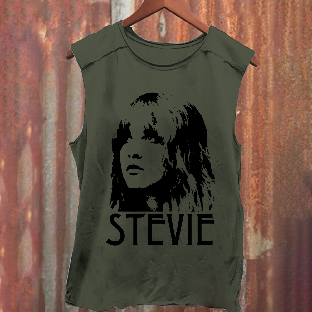 Stevie Nicks Singer Vintage Washed Tank Top