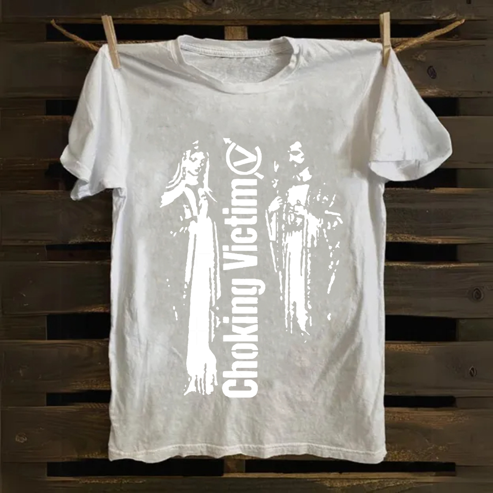 Unisex Vintage Choking Victim Punk Band cotton T-Shirt
