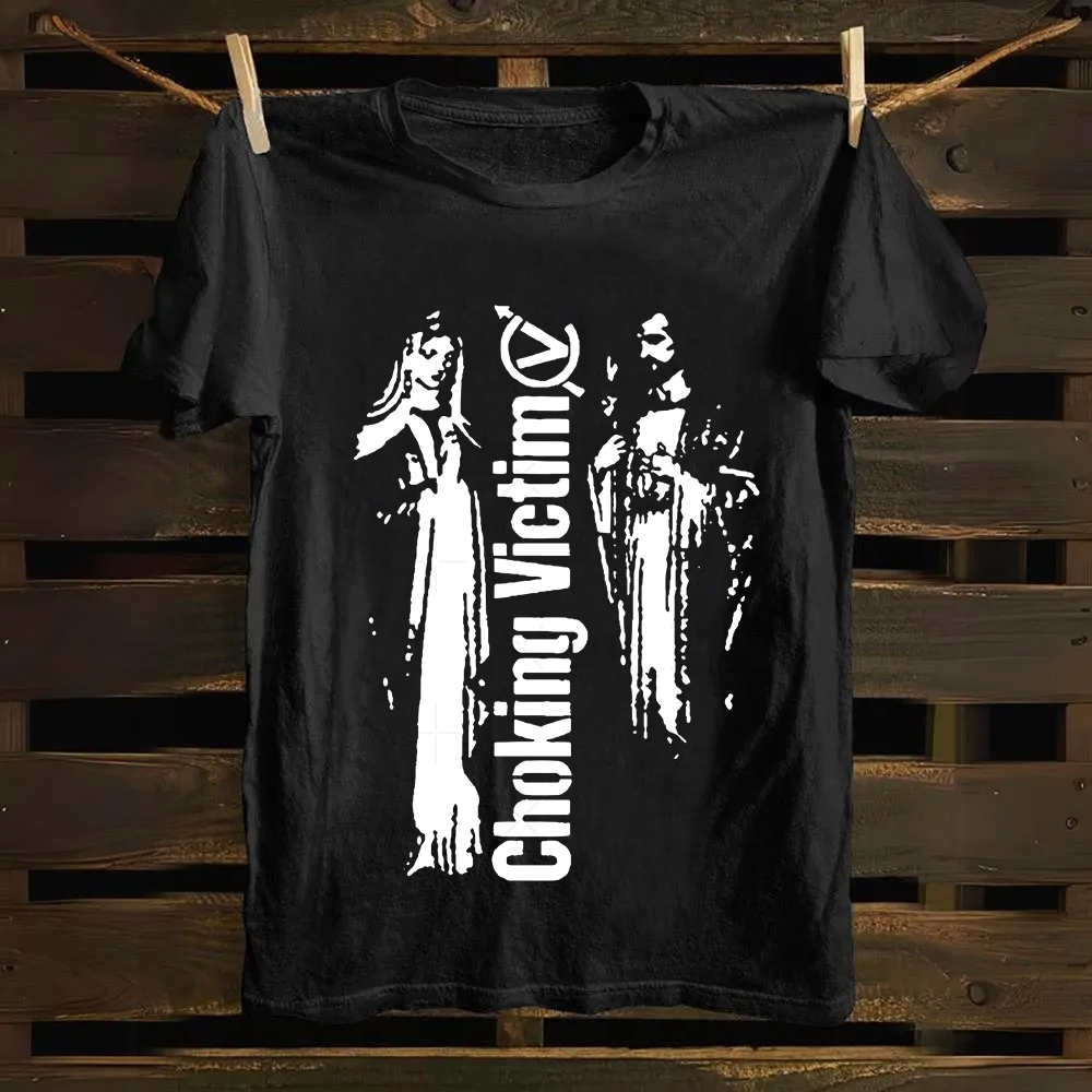 Unisex Vintage Choking Victim Punk Band cotton T-Shirt